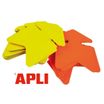 Apli Agipa - 10 flèches fluo effaçables - jaune/orange - 24 x 32 cm