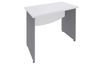 Bureau droit DUAL - L80 - Pieds Alu - plateau blanc