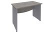 Bureau droit DUAL - L80 - Pieds Alu - plateau imitation Chêne gris