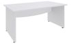 Bureau droit DUAL - L160 - Pieds blanc - plateau blanc