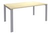Bureau simple IRIS - L140 cm - Pieds aluminium - plateau imitation Erable