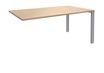 Bureau simple IRIS - L120 cm - Plan suivant - Pieds aluminium - plateau imitation Chêne clair