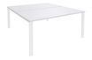 Bureau Bench IRIS - L180 cm - Plan de départ - Pieds blanc - plateau Blanc perle