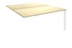 Bureau Bench IRIS - L140 cm - Plan suivant - Pieds blanc - plateau imitation Erable