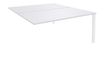 Bureau Bench IRIS - L180 cm - Plan suivant - Pieds blanc - plateau Blanc perle