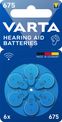 VARTA - Lot de 6 piles auditives ZA675/PR44