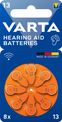 VARTA - lot de 8 piles auditives ZA10/PR70 - 310 mAh