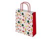 Logistipack - 50 sacs cadeau Kraft - poignées torsadées 18 cm x 8 cm x 22 cm - noella