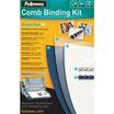 Fellowes - kit de démarrage de reliure A4 (21 x 29,7 cm) - pour 10  dossiers avec anneaux plastique 6 mm (x5), 8 mm (x5) jusqu'à 40 feuilles