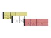 ELVE - 10 Blocs passe-partout 3 volets - 50 x 150 mm - numéroté - jaune