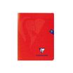 Clairefontaine Mimesys - Cahier polypro 17 x 22 cm - 96 pages - grands carreaux (Seyes) - rouge