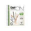 3329689750301-Clairefontaine Cray'On - Bloc dessin à spirale - A5 - 30 feuilles - 160 gr-Avant-0