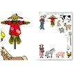 Apli - 3 feuilles gommettes ferme