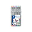 4007817036761-STAEDTLER pigment liner - Pack de 6 Feutres fins - 0.5 mm - couleurs assorties-Avant-0