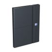 Agenda à élastique Office - 1 semaine sur 2 pages - 15 x 21 cm - gris/noir - Oxford