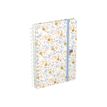 3147280123603-Agenda spiralé à élastique Oxford Flowers - 1 semaine sur 2 pages - 15 x 21 cm - beige - Hamelin--0