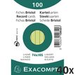 Exacompta - 40 Packs de 100 Fiches Bristol - A7 - lignées - non perforées - vert