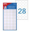 Apli Agipa - 196 Pastilles adhésives - blanc - diamètre 15 mm - réf 111840