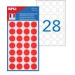 Apli Agipa - 168 Pastilles adhésives - rouge - diamètre 15 mm - réf 111843