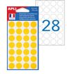 Apli Agipa - 168 Pastilles adhésives - jaune - diamètre 15 mm - réf 111844