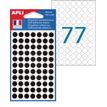 Apli Agipa - 462 Pastilles adhésives - noir - diamètre 8 mm - réf 111837