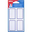 3270240112772-Apli Agipa - 20 Étiquettes scolaires cadre et lignes bleus - 36 x 56 mm - réf 11277--1