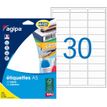 Apli Agipa - Etui A5 - 480 Étiquettes blanches multi-usages - 19 x 38 mm - coins arrondis - réf 114016