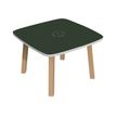Table basse WOODY - L60 x H40 x P60 cm - plateau vert