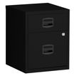 Caisson mobile métallique monobloc - H52 x L41 x P40 cm - 2 tiroirs - noir