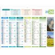 Bouchut 4 Saisons - Calendrier bancaire 6 mois par face - 32 x 42 cm
