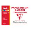 3329680967791-Clairefontaine Etival - Pochette papier à dessin - 12 feuilles - A4 - 160 gr - couleurs vives-Avant-0