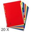 3130631015122-Exacompta - Pack de 20 intercalaires 12 positions numériques - A4 - couleurs assorties--0