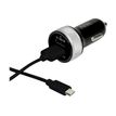 3567049000813-Port Design - chargeur allume-cigare pour smartphone - 2 USB + 1 câble USB/micro USB-Angle droit-0