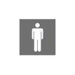 Pickup Home 3D - Plaque Acrylique Hommes - 9 x 9 cm - blanc
