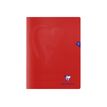 Clairefontaine Mimesys - Cahier polypro 24 x 32 cm - 96 pages - petits carreaux (5x5 mm) - rouge