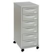 Module de rangement à roulettes 6 tiroirs - gris