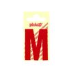 8711234223128-Pickup - Étiquette autocollante - 90 mm - Lettre M - rouge brillant-Avant-0