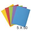 Exacompta Rock"s - 5 Paquets de 50 Chemises 1 rabat - 210 gr - couleurs assorties