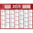 Calendrier bancaire année civile BOUCHUT "222 Rouge" 32 x 42 cm coloris rouge Pefc 70 %