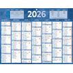 3592930026467-Calendrier bancaire année civile BOUCHUT "222 Bleu" 32 x 42 cm coloris bleu Pefc 70 %--0
