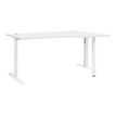 Bureau compact 90° à droite YES ! - 160 cm - Pieds métal fixes - Blanc