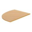 Table de réunion pliante - quart de rond - L70 x H74 x P70 cm - gris/noir