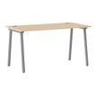 Bureau YES ! - 180 cm - Pieds arches fixes gris - Chêne
