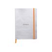 3037921174012-RHODIA Rhodiarama - Carnet souple A5 - 160 pages - ligné - argent-Avant-0
