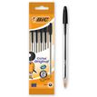 0070330100756-BIC Cristal - Pack de 5 Stylos à bille - noir - 1 mm--0
