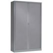 0403000553390-Armoire haute monobloc à rideaux - 198x120x45cm - grise--0