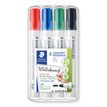4007817328934-STAEDTLER LUMOCOLOR 351 - Pack de 4 marqueurs effaçables - pointe ogive - couleurs assorties--0