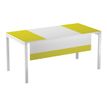 3660141251593-Voile de fond pour bureau EASYDESK L180cm - Blanc/vert-Angle gauche-0