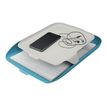 4002432124824-Leitz Cosy - Corbeille à courrier plastique avec organiseur de bureau - bleu-Angle droit-0