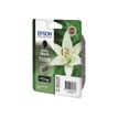 Epson T0598 Orchidée - noir mat - cartouche d'encre originale